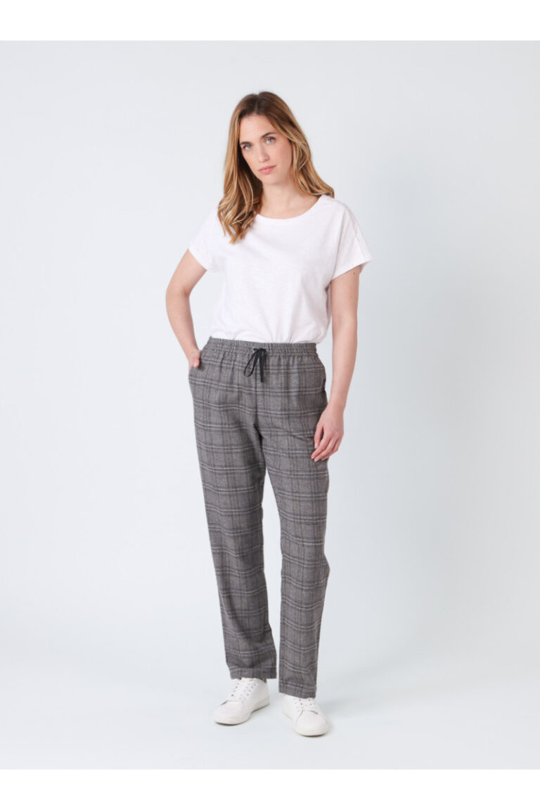 Maison Solfin - Pantalon femme à carreaux Made in France| B.Solfin