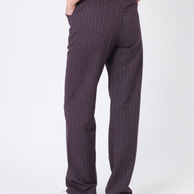 Maison Solfin - Pantalon rayé taille haute Made in France| B.Solfin
