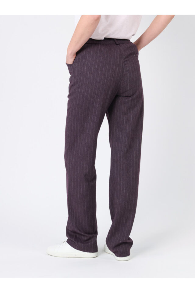 Maison Solfin - Pantalon rayé taille haute Made in France| B.Solfin