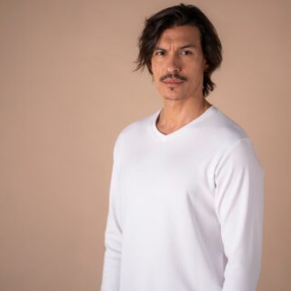 Le t-shirt Propre - Le t-shirt col V fabriqué en France – Blanc