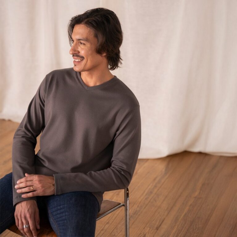 Le t-shirt Propre - Le t-shirt col V fabriqué en France - Gris