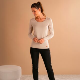 Le t-shirt Propre - Le t-shirt en coton bio – Beige chiné