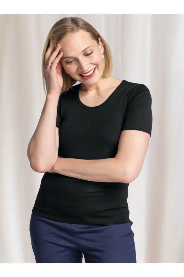 MAISON SOLFIN - T-shirt femme laine et soie Made in France