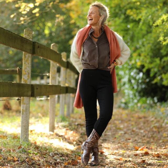 Quintessence - Legging Léni en maille côtelé noir