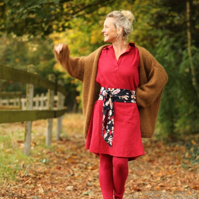 Quintessence - Legging Léni - jersey cerise