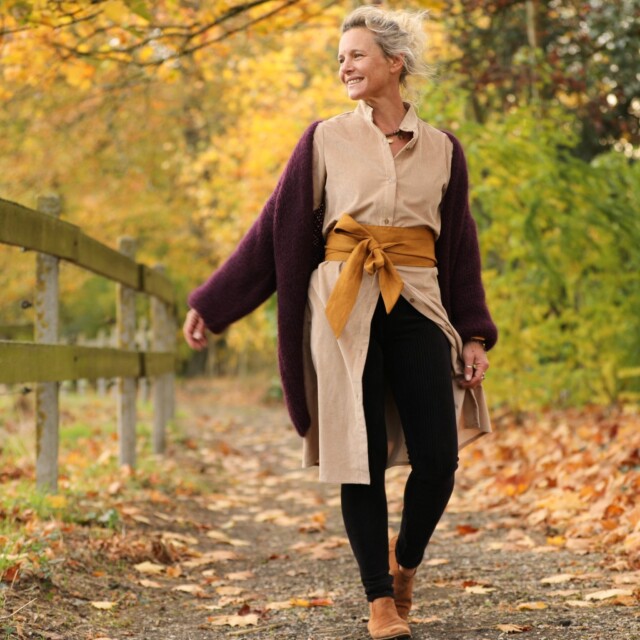 Quintessence - Legging Léni - velours côtelé noir