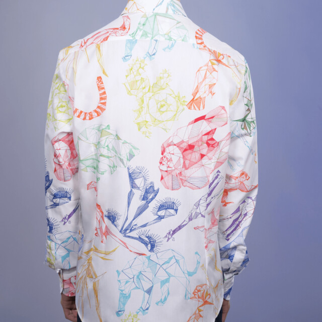 La Chemise Française - Chemise Imprimée "Safari en Origami" - Col Souple