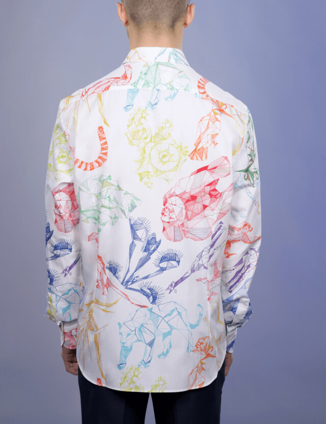 La Chemise Française - Chemise Imprimée "Safari en Origami" - Col Souple