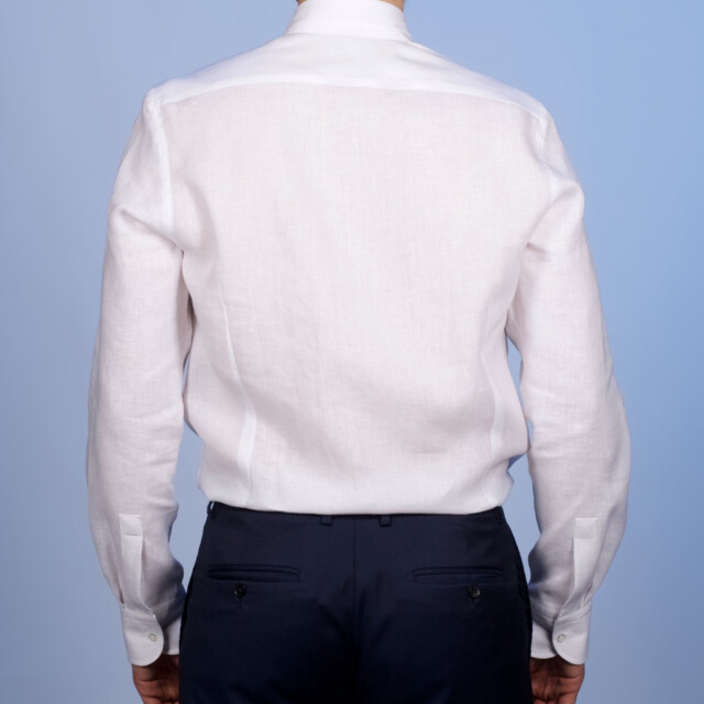 La Chemise Française - Chemise Lin Normand Blanche - Col Souple