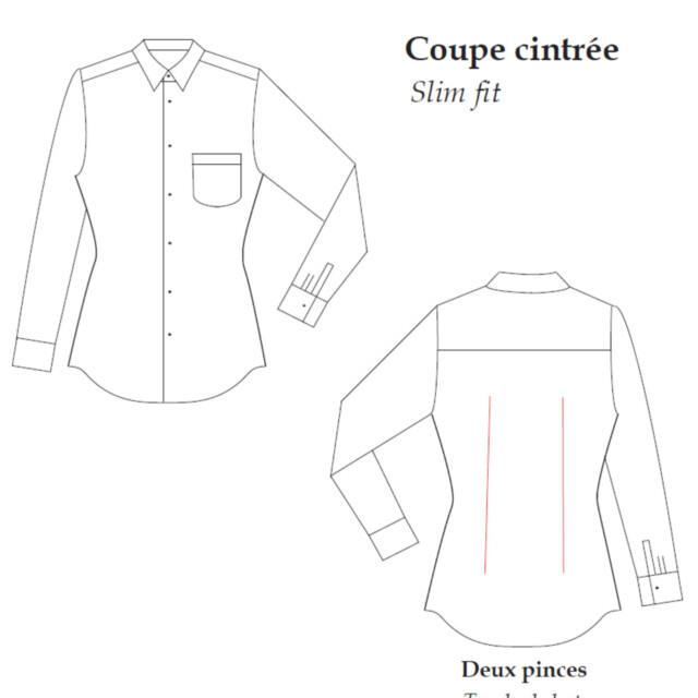La Chemise Française - Chemise Lin Normand Bleu Ciel  - Col Souple