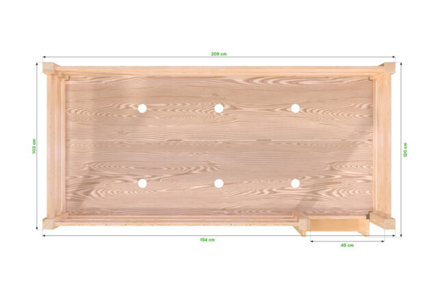 ABC MEUBLES - Lit en hauteur 1 place bois Sylvia 90x200 échelle droite