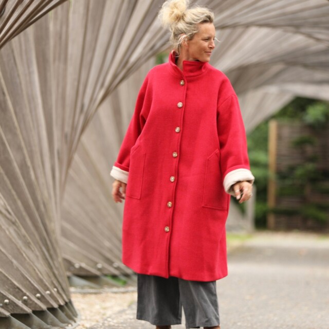 Quintessence - Manteau Arthur - rouge coquelicot