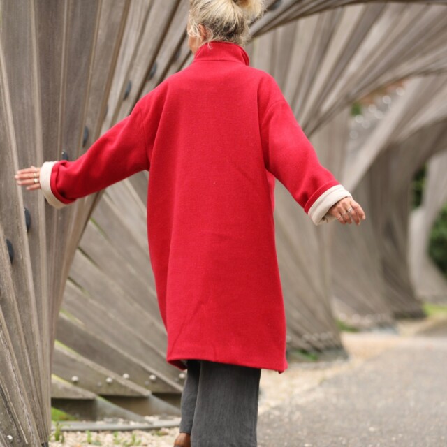 Quintessence - Manteau Arthur - rouge coquelicot