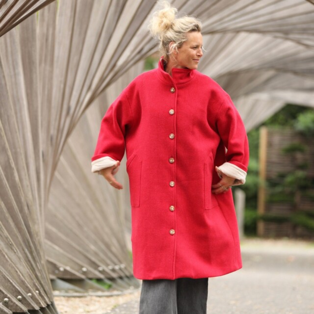 Quintessence - Manteau Arthur - rouge coquelicot