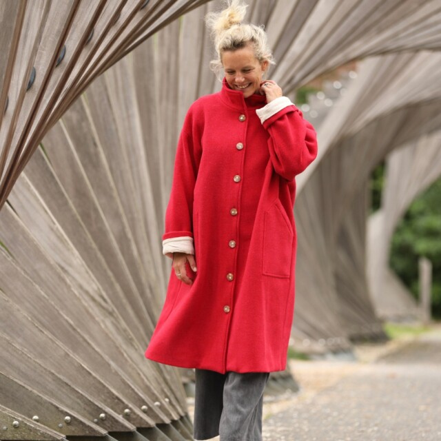 Quintessence - Manteau Arthur - rouge coquelicot