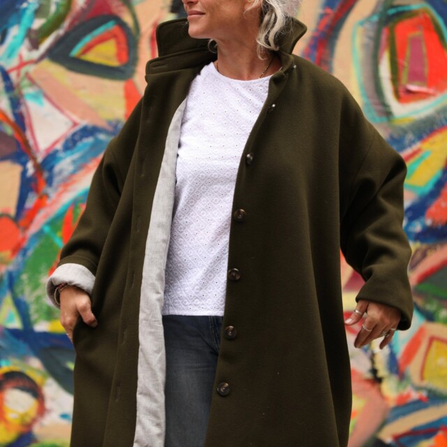 Quintessence - Manteau Taïma kaki