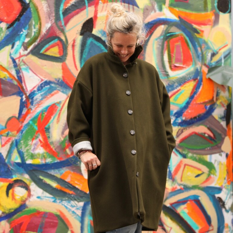 Quintessence - Manteau Taïma kaki