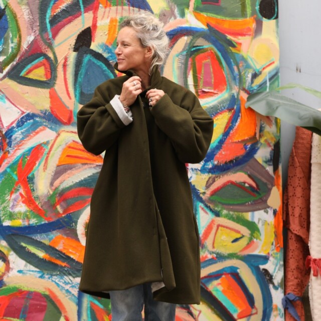 Quintessence - Manteau Taïma kaki