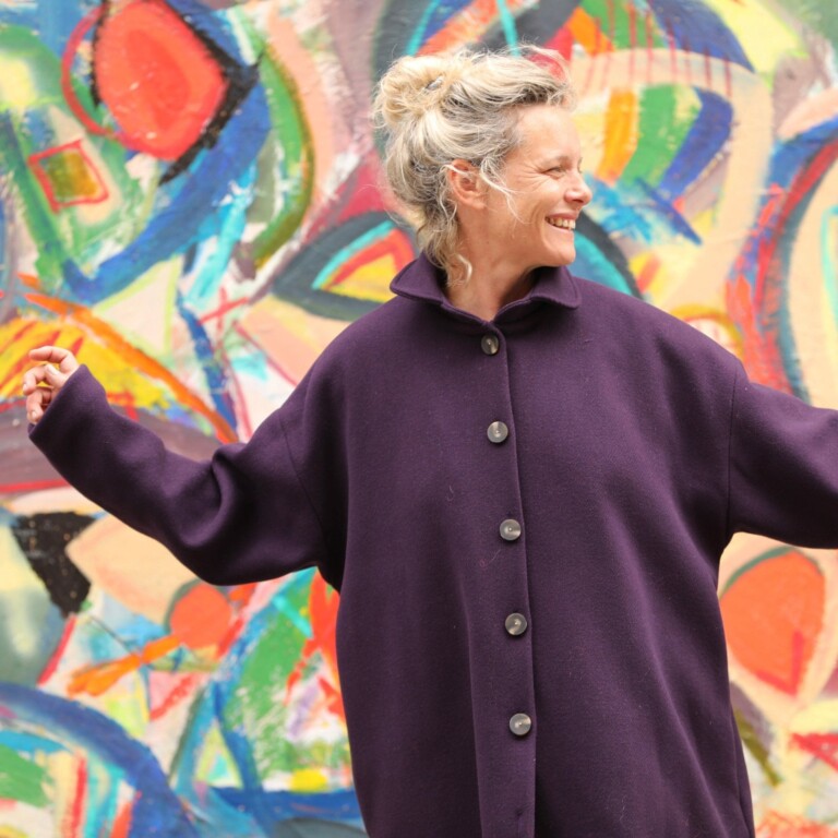 manteau taima prune 4652086 Quintessence - Manteau Taïma - prune