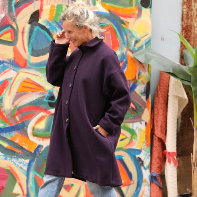 Quintessence - Manteau Taïma - prune