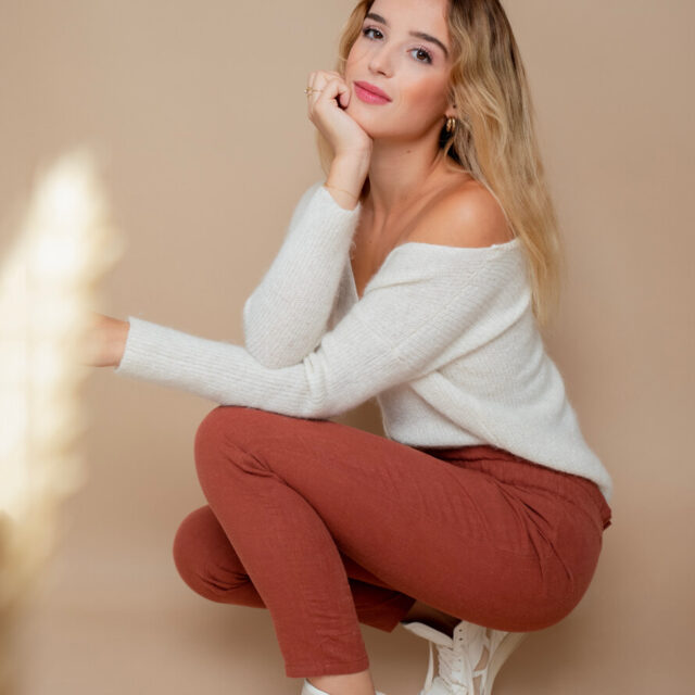 April et C - Pantalon Hellébore - Sépia