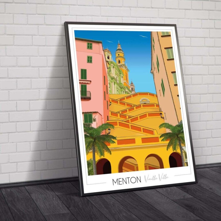 Foliove - Affiche Menton Vieille ville
