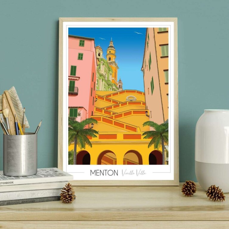 Foliove - Affiche Menton Vieille ville