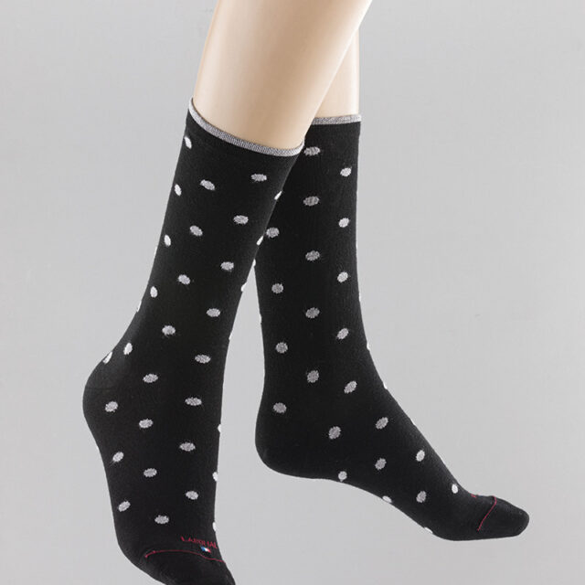 Maison Solfin - Mi-chaussettes mixtes à pois Made in France| B.Solfin