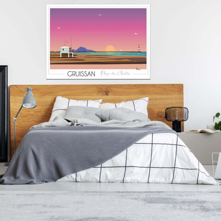 Foliove - Affiche Gruissan Plage des Chalets