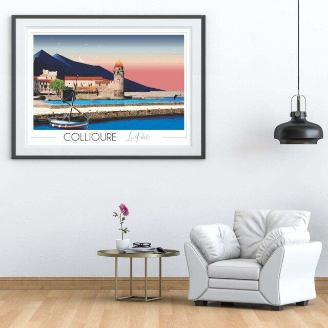 Foliove - Affiche Collioure Plage