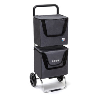 Mon Chariot de Courses - Chariot de courses pliable ModuloBag – Sac 2x20L – Anthracite