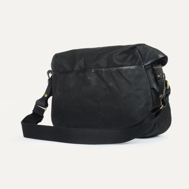 Bleu De Chauffe - Musette du pêcheur M / Toile - Noir waxé