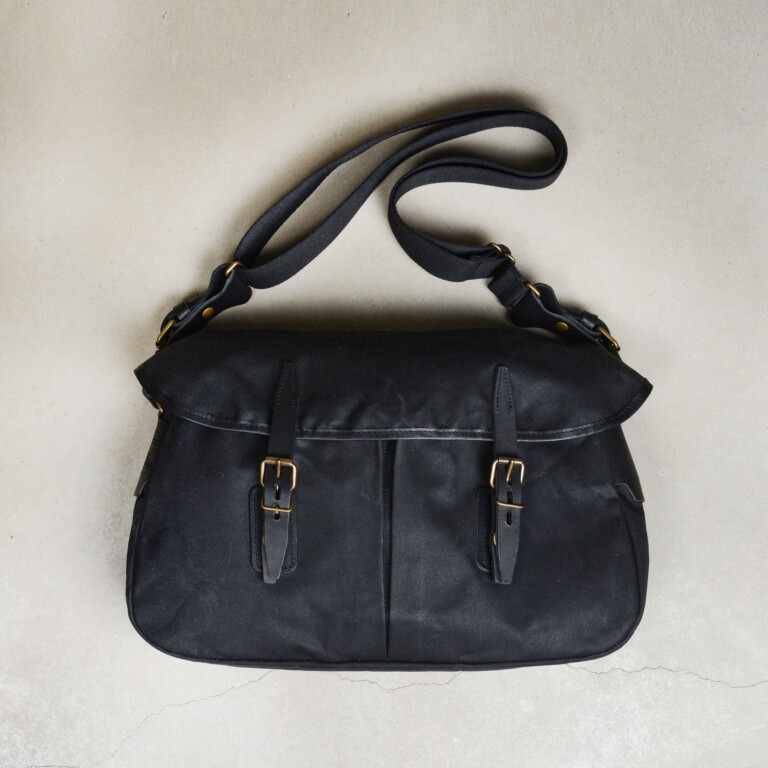 Bleu De Chauffe - Musette du pêcheur M / Toile - Noir waxé