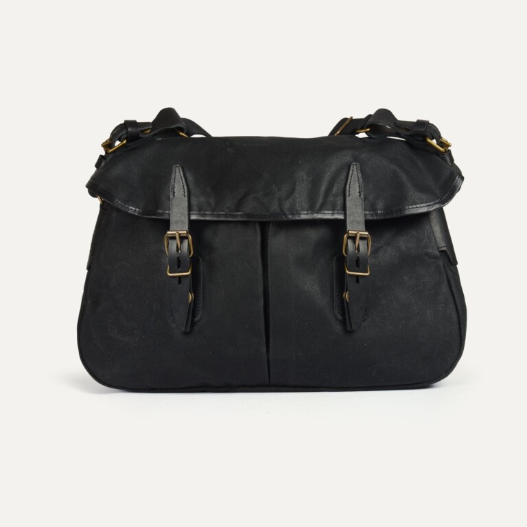 musette du pecheur m noir waxe Bleu De Chauffe - Musette du pêcheur M / Toile - Noir waxé