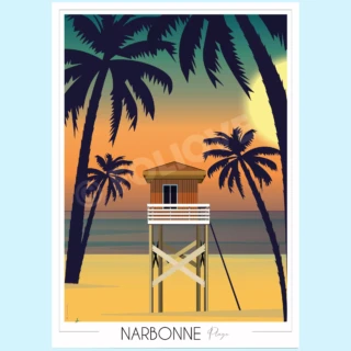 Foliove - Affiche Narbonne Plage