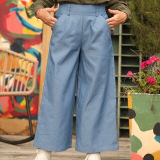 Quintessence - Pantalon Alex – Jean de coton bleu stone