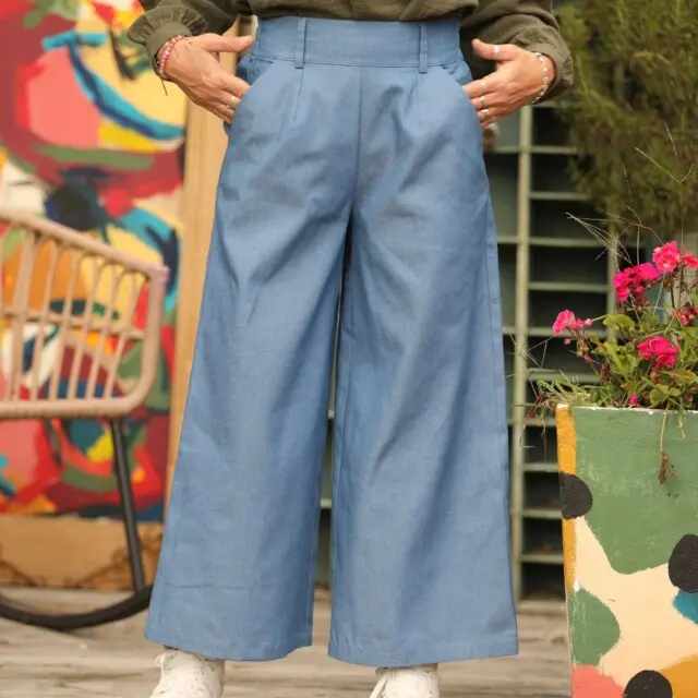Quintessence - Pantalon Alex – Jean de coton bleu stone