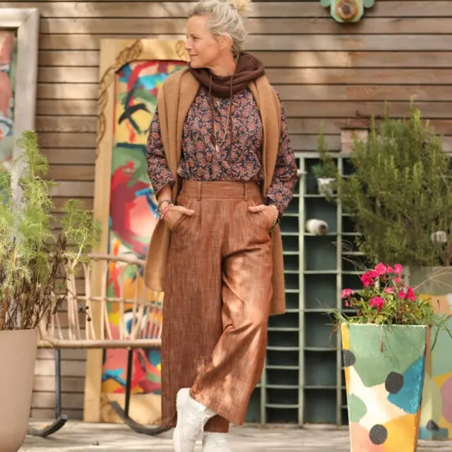 Quintessence - Pantalon Alex – Jean de coton chocolat