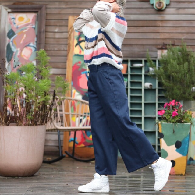 Quintessence - Pantalon Alex - Jean de coton marine