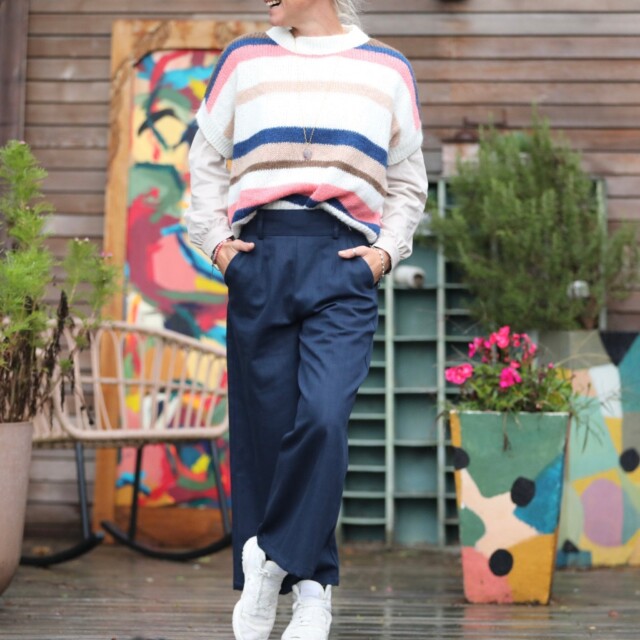 Quintessence - Pantalon Alex - Jean de coton marine