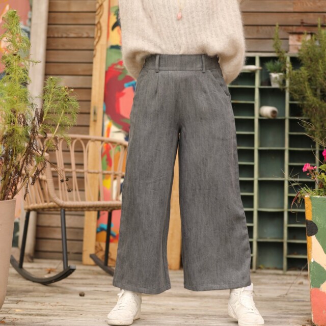 Quintessence - Pantalon Alex - Jean fluide gris stone