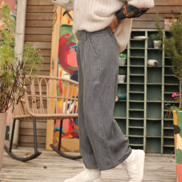 Quintessence - Pantalon Alex - Jean fluide gris stone