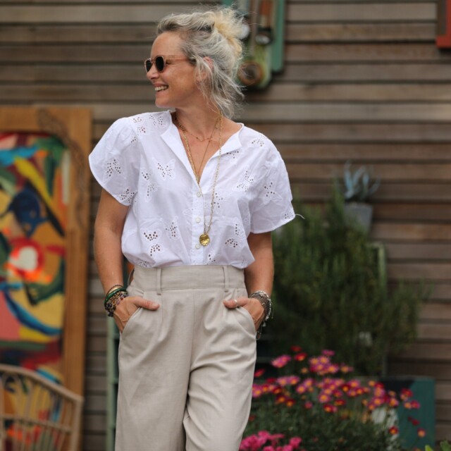 Quintessence - Pantalon Alex - Toile coton/lin ficelle