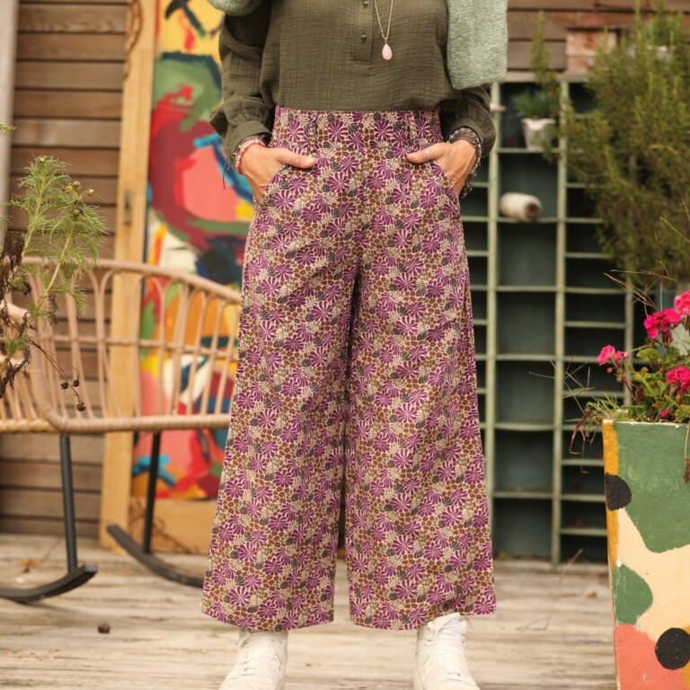 Meta SS25 - Pantalon Alex - Velours milleraies violettes sauvages – XXL