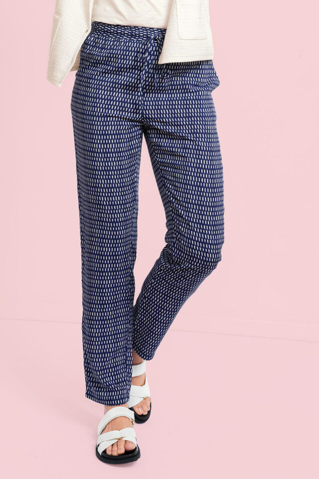 Maison Solfin - Pantalon imprimé en viscose Made in France| B.Solfin