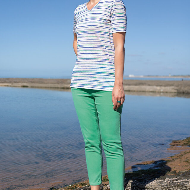 Maison Solfin - Pantalon jegging 7/8° coton Made in France| B.Solfin