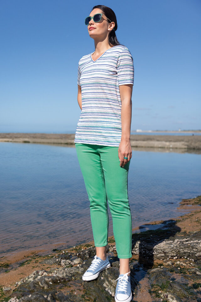 Maison Solfin - Pantalon jegging 7/8° coton Made in France| B.Solfin