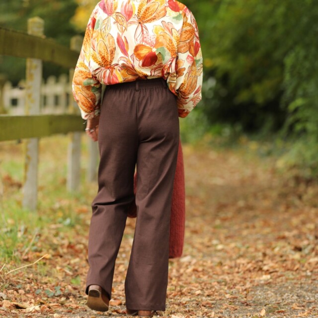 Quintessence - Pantalon Nestor - Coton/lin chocolat