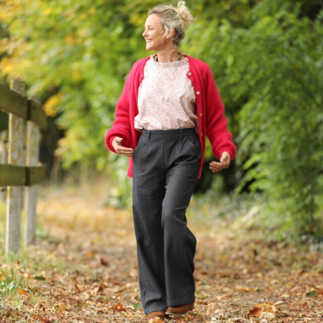 Quintessence - Pantalon Nestor - jean noir stone