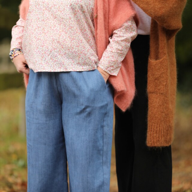 Quintessence - Pantalon Nestor - jean noir stone